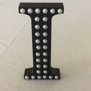 Ashland Black and Pearl Decorative Accent Letter